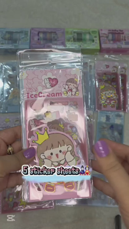 5 sticker sheets