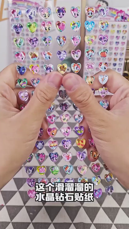 Pony crystal stickers 3d bonbon