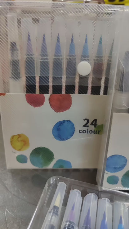 Water color brush markers