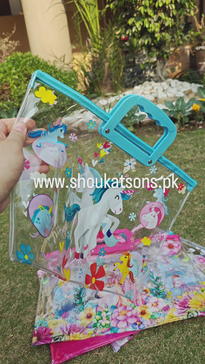 Clear zipper folder bag with handles (8095) KUROMI