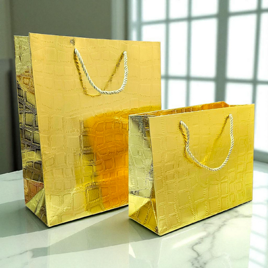 Shiny golden goodie bag