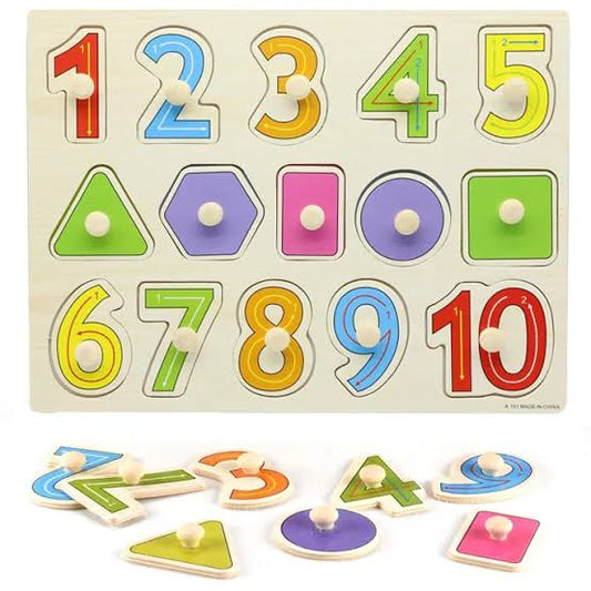 Shapes & counting 123 pegboard wooden