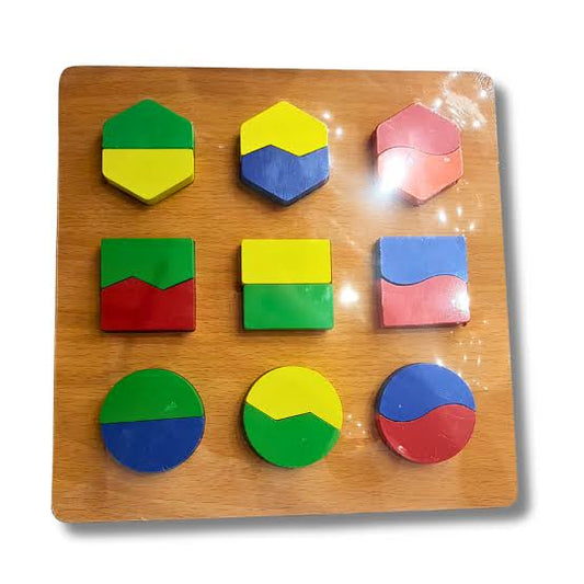 Half shapes wooden board