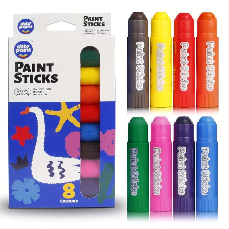 Abby paint sticks  washable for kids 8 colors (Ap303-8)