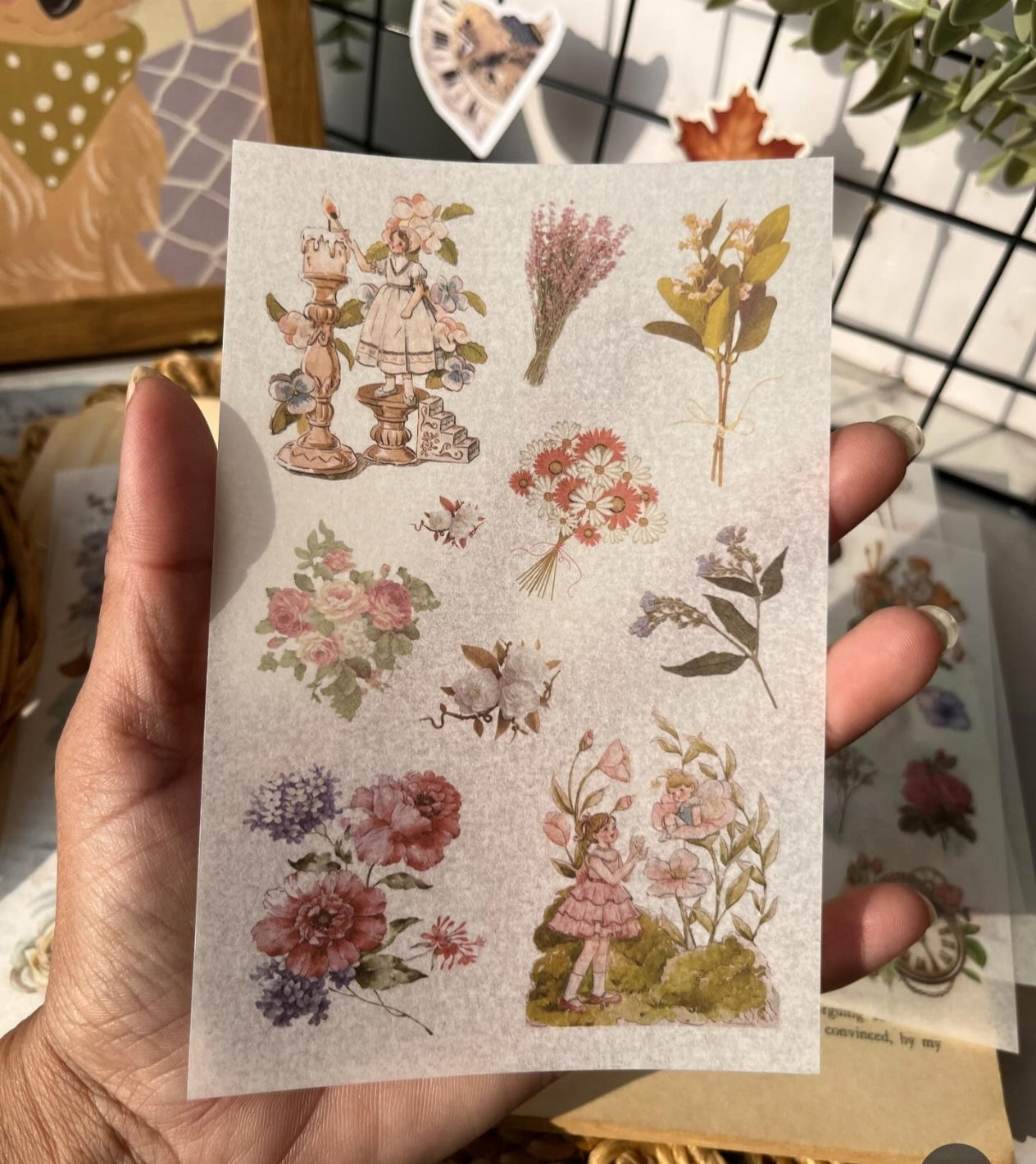 Flower Wind Time sticker sheets 6 (ZJWD)