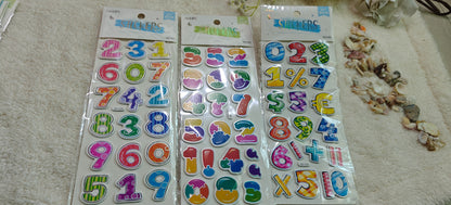123 stickers (XD- 026, 027, 028, 030)
