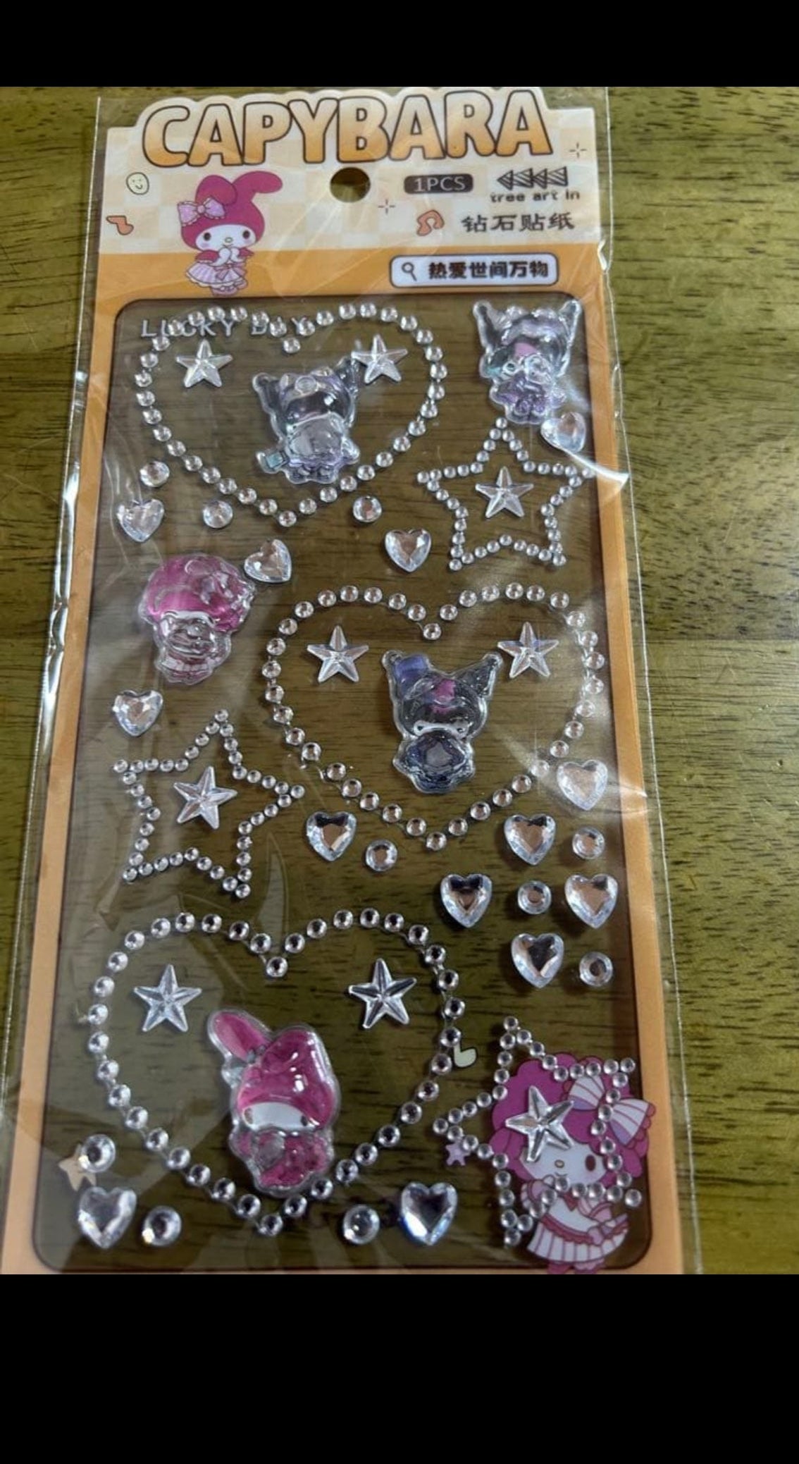 Beads sticker for fashion and art (YG) kuromi, my melody, stitch