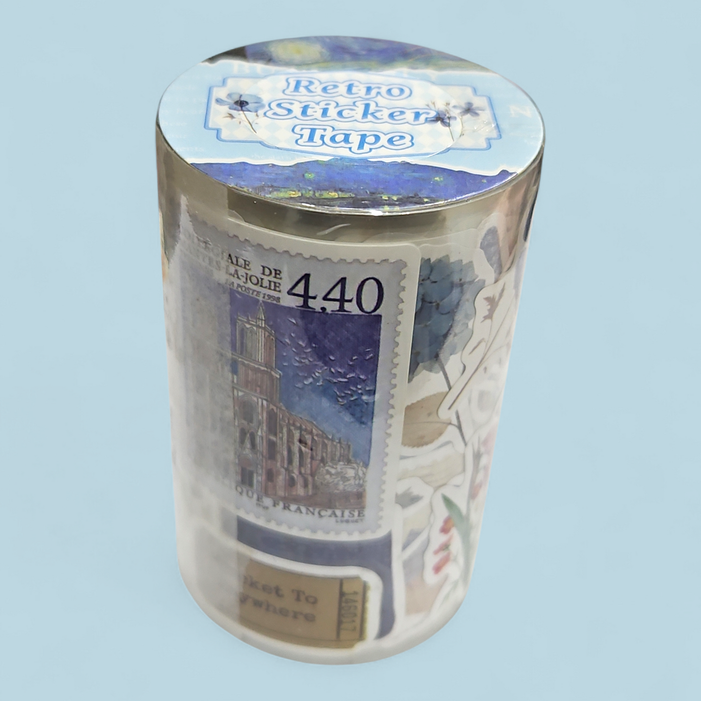 Washi Retro sticker Tape Roll size 7.2cm (JD3110A)