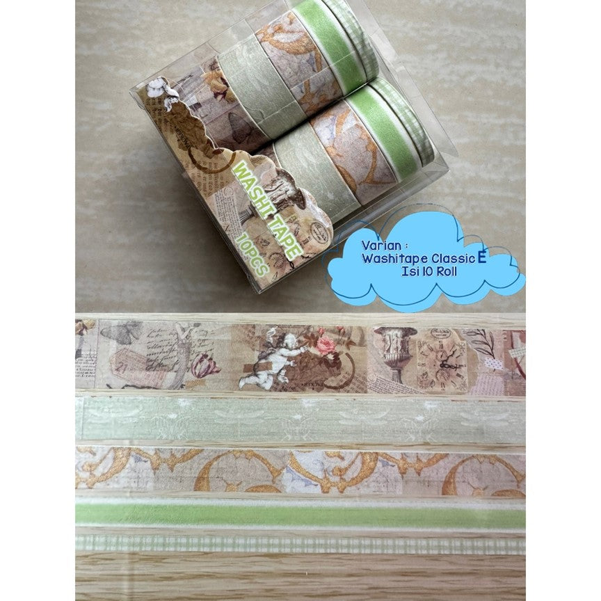 Limmy vintage washi tape 10 pcs (XM JD2645F)