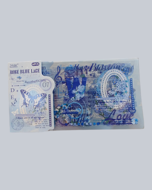 Blue lace sticker #SLFH