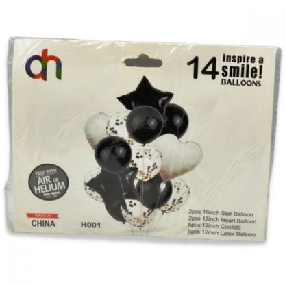 Confetti party balloons 14 pcs