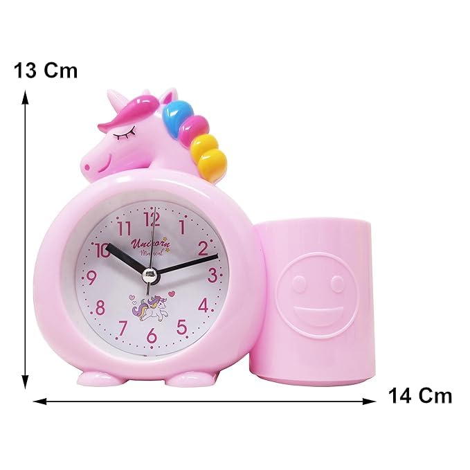 Unicorn clock with pen holder (7050)