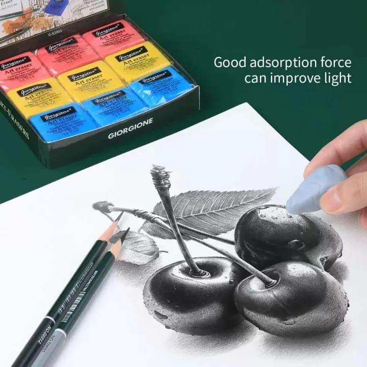 Giorgione Kneadable Strong Sketch Soft Erasers Pack ( 4.5*3.5*1 cm Size) #GK200A