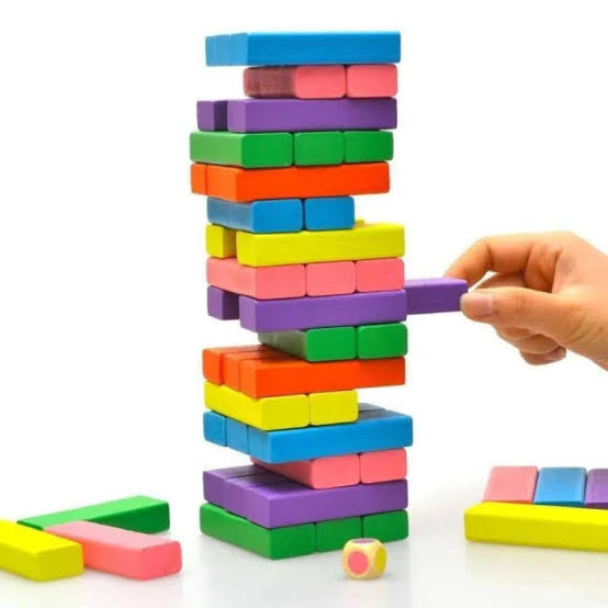 Colorful Jenga for kids (51pcs)