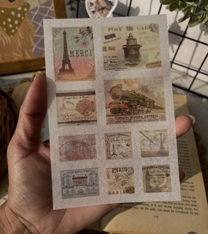 Star Trail Garden 6 pcs sticker sheets for journalling and art (ZJWD)