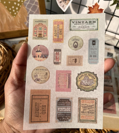 Star Trail Garden 6 pcs sticker sheets for journalling and art (ZJWD)