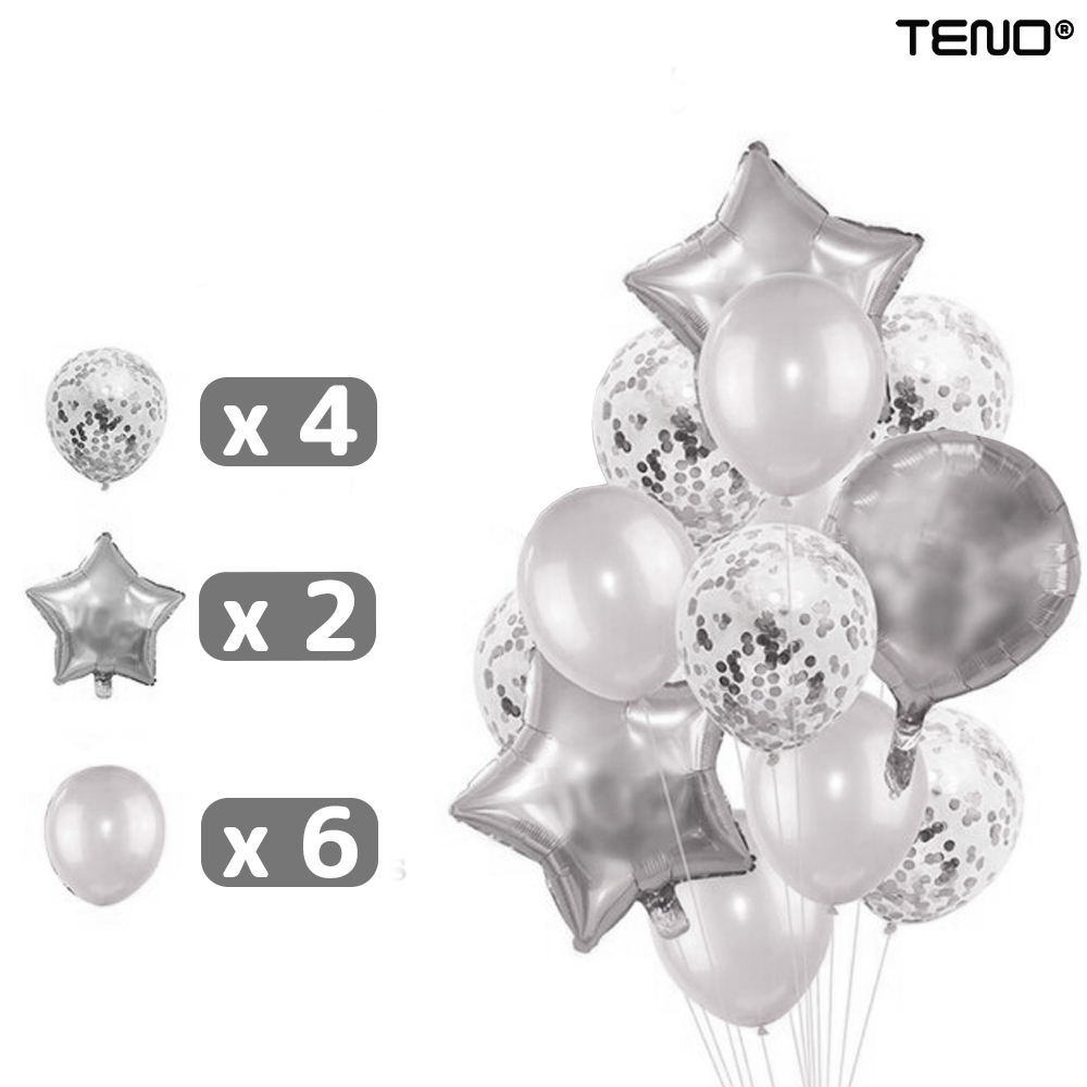 Confetti party balloons 14 pcs