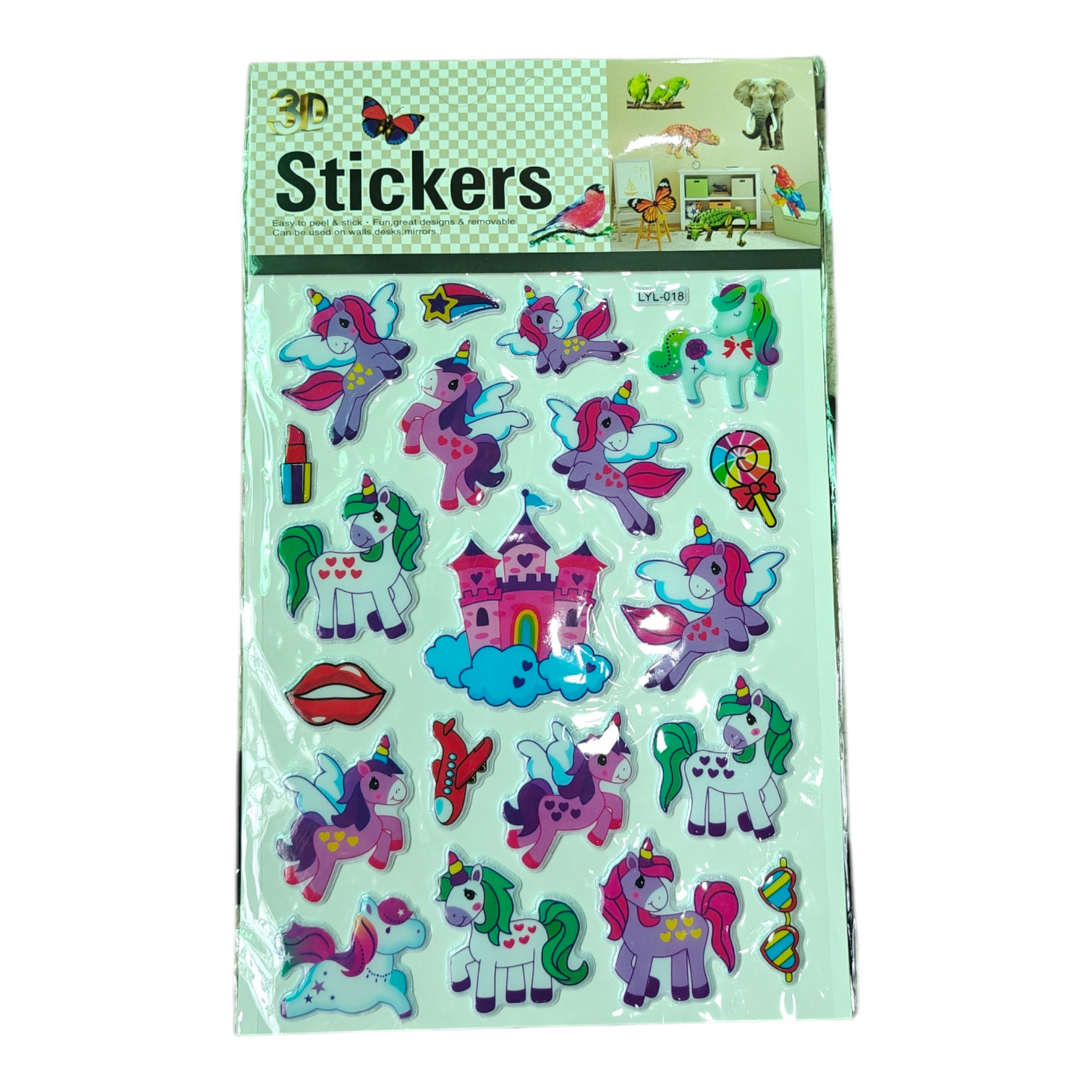 Unicorn stickers 3d foamic
