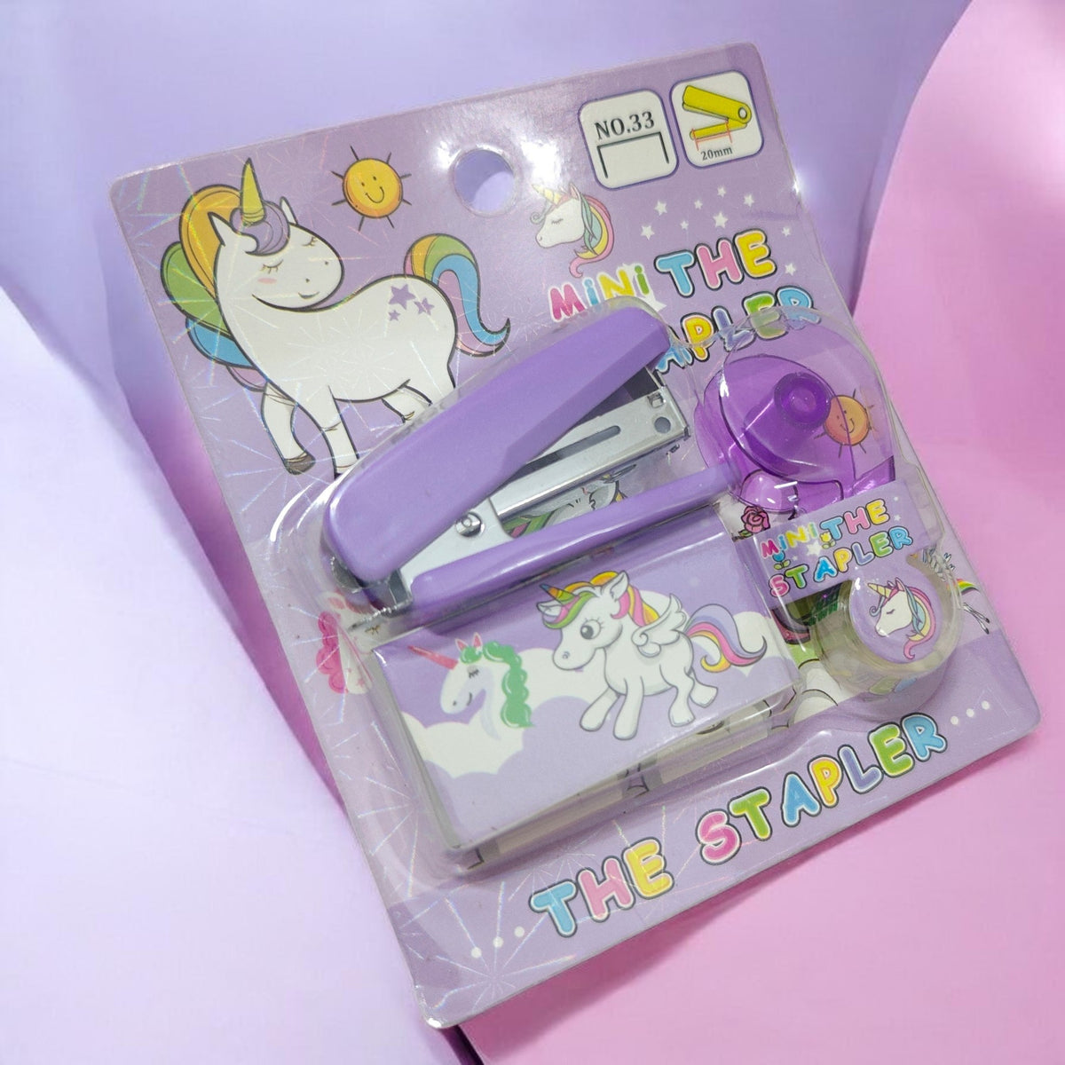 CUTE MINI STAPLER NO.10 WITH STAPLES & TAPE