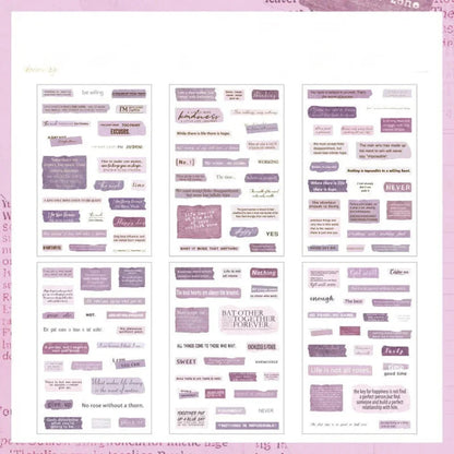 Text sticker sheet of 6 pcs (FGJSG)