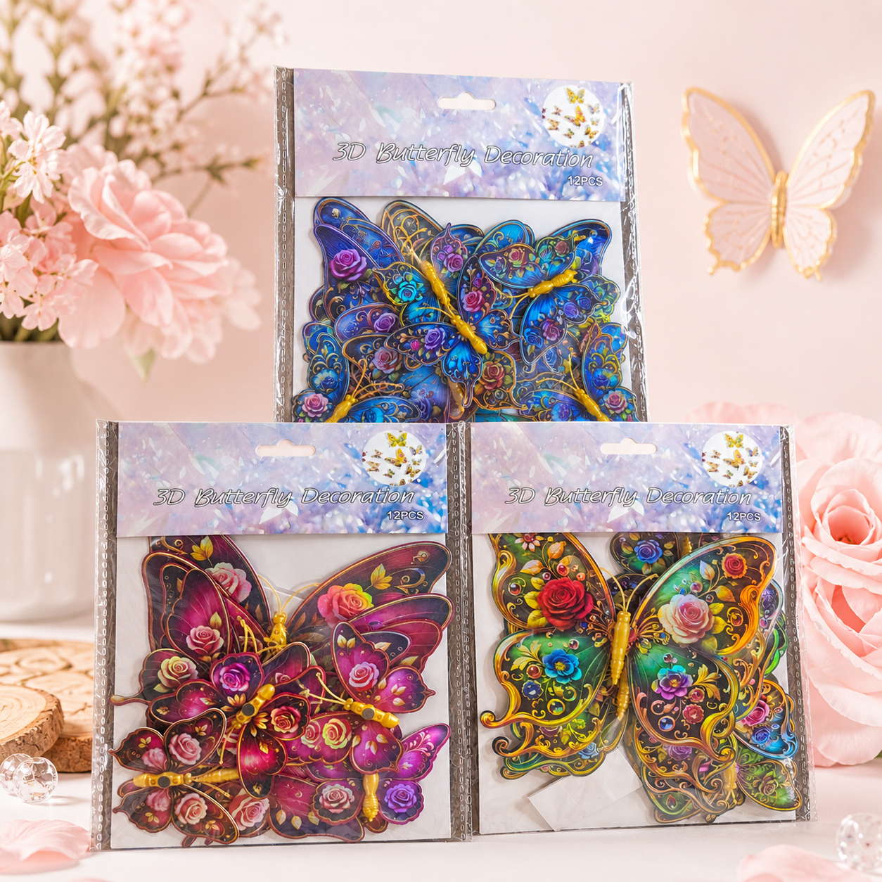 3d magnetic and sticker butterfly