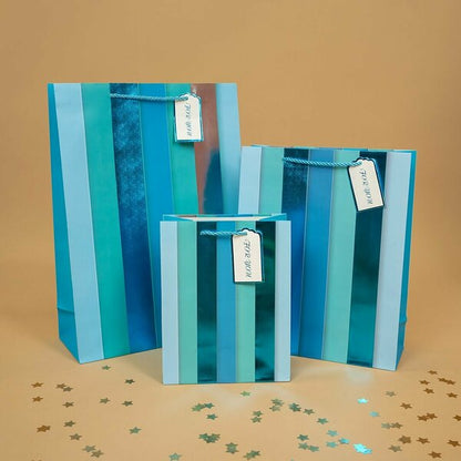 Luxe foil Stripe Gift Bags  (FSBS) (FSBM)