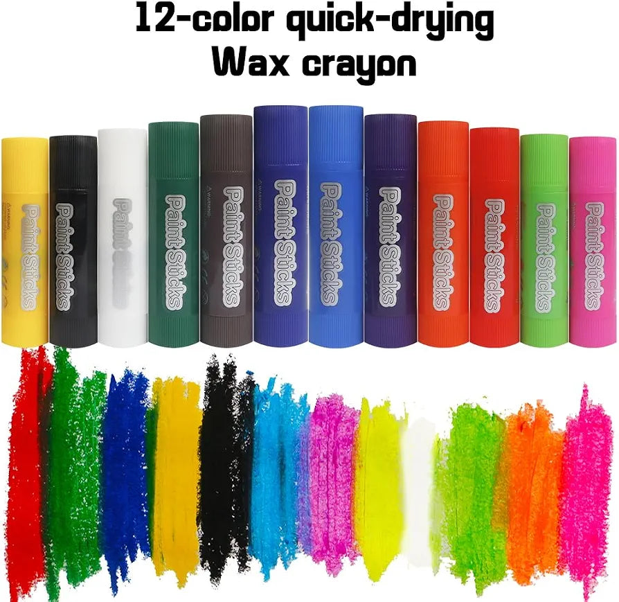Abby paint sticks  washable for kids 12 colors (Ap303-12)