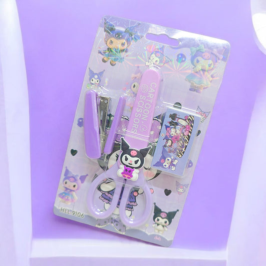 CARTOON MINI STAPLER SET WITH SCISSOR # 9016