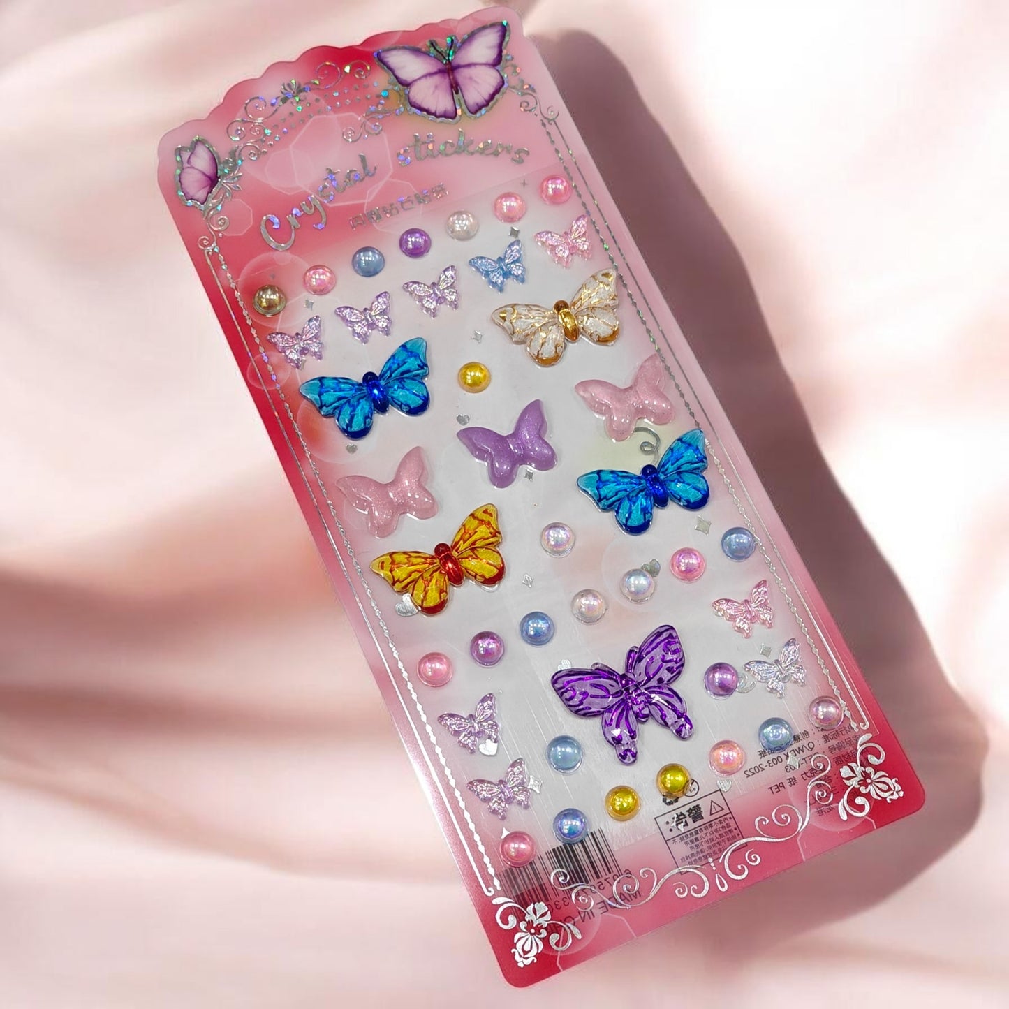 Butterfly gemstone crystal stickers DIY nails, face & body