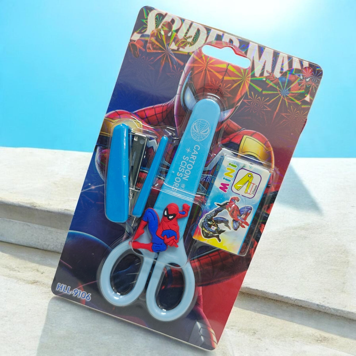 CARTOON MINI STAPLER SET WITH SCISSOR # 9016
