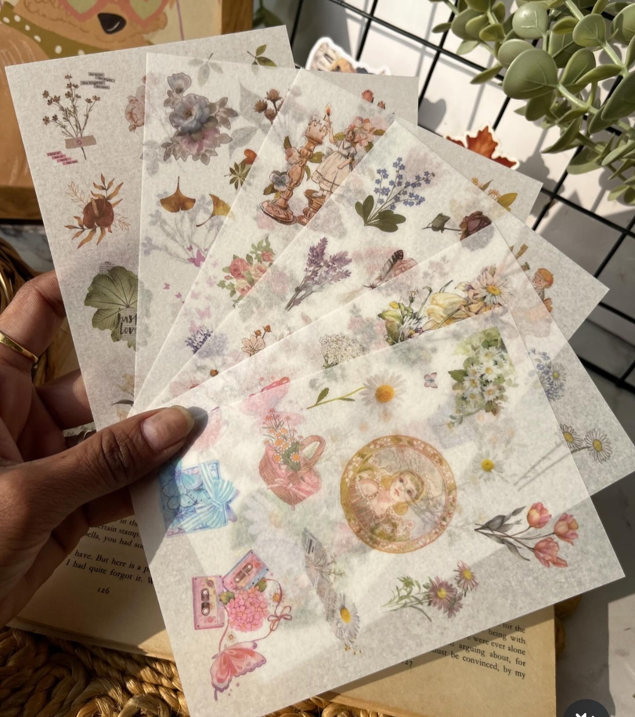 Flower Wind Time sticker sheets 6 (ZJWD)