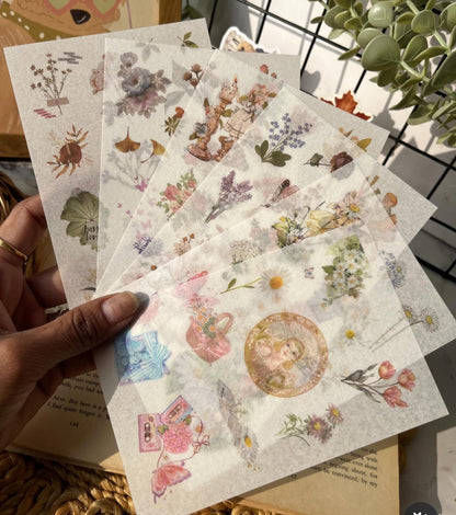Flower Wind Time sticker sheets 6 (ZJWD)