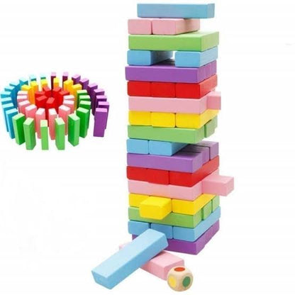 Colorful Jenga for kids (51pcs)