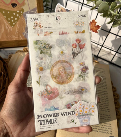 Flower Wind Time sticker sheets 6 (ZJWD)