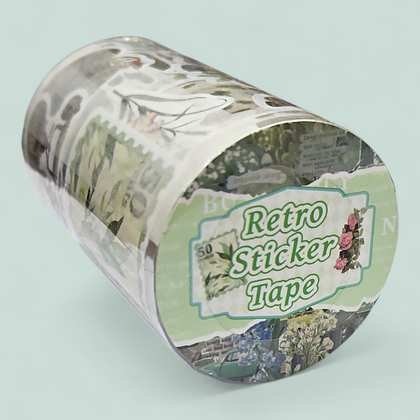 Washi Retro sticker Tape Roll size 7.2cm (JD3110A)