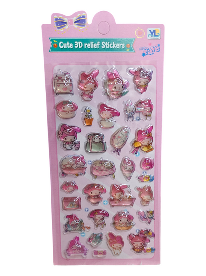 Kuromi 3d cute stickers