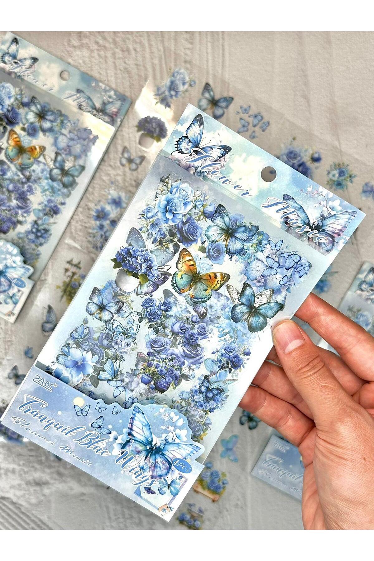 Butterfly flower music journalling sticker sheets of 4 pcs (HCYZ)