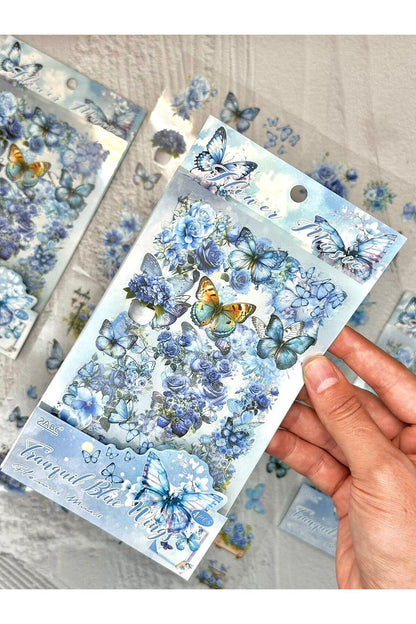 Butterfly flower music journalling sticker sheets of 4 pcs (HCYZ)