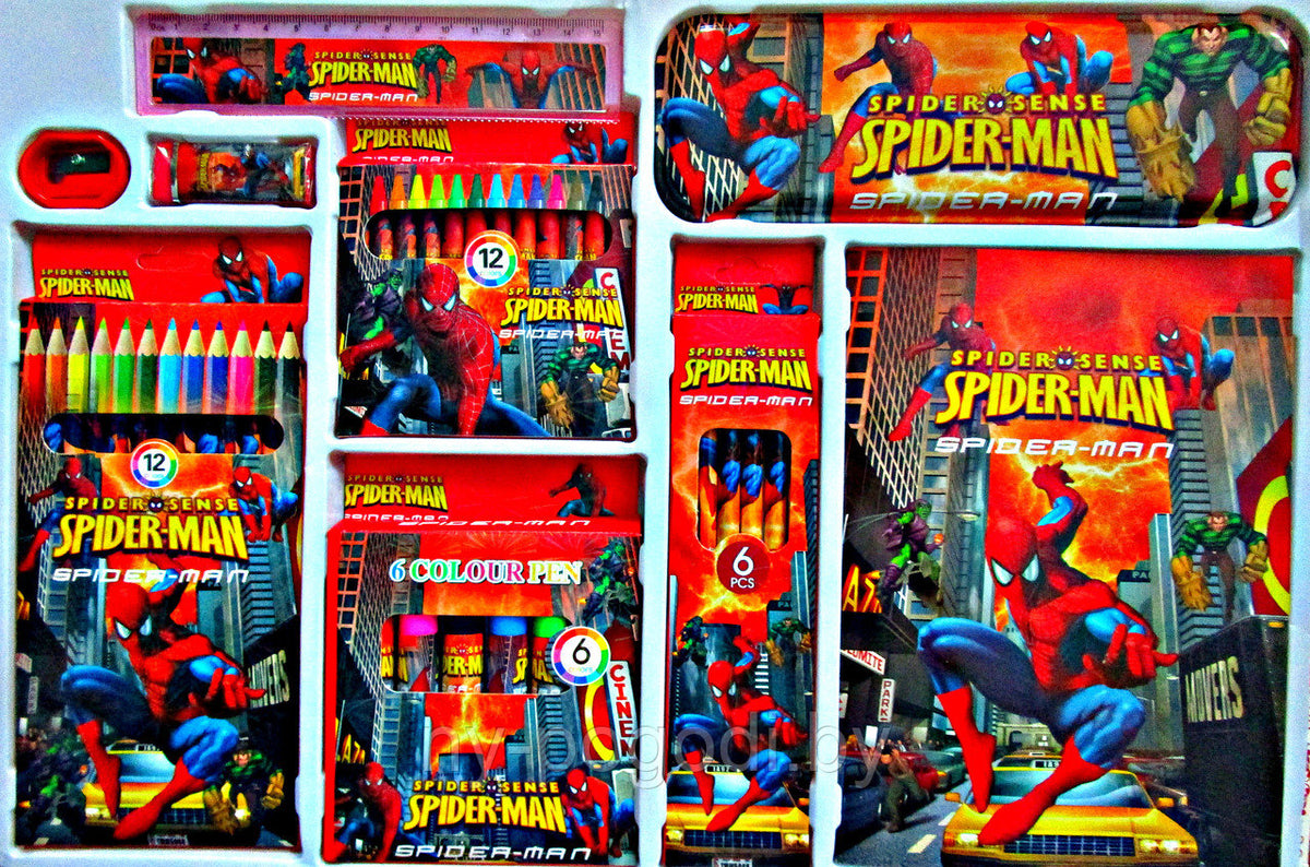 STATIONERY SET 9 PCS # 8001 CARS / SPIDERMAN
