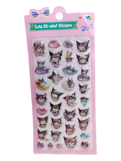 Kuromi 3d cute stickers