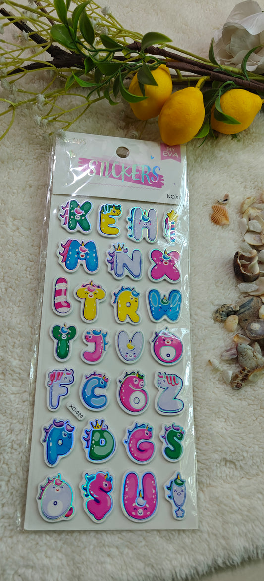 ABC initials stickers (XD-019, 020)
