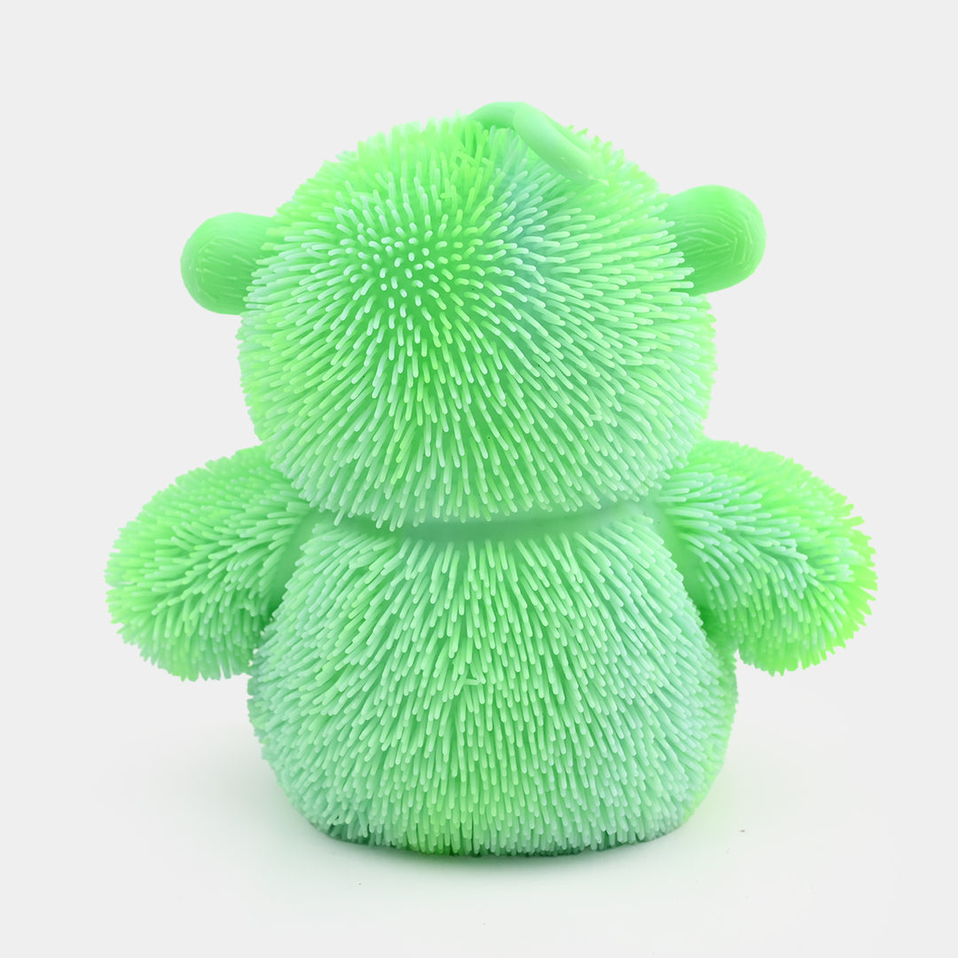 SQUEEZE MESH BALL  WITH LIGHT SOFT TOY