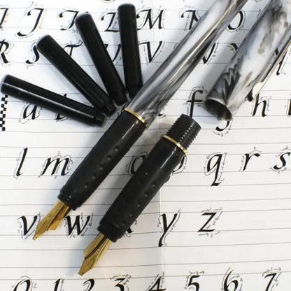 Mont marte calligraphy pen 2 nibs set with 8 pcs