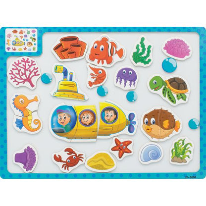 Magnetic easy 2-3 piece puzzle