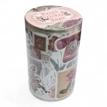 Washi Retro sticker Tape Roll size 7.2cm (JD3110A)
