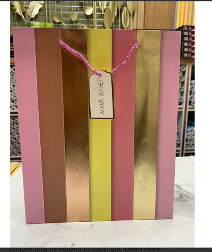 Luxe foil Stripe Gift Bags  (FSBS) (FSBM)