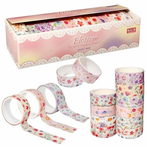 Floral Washi Tape 10Pcs size 15mm (HZ3015)