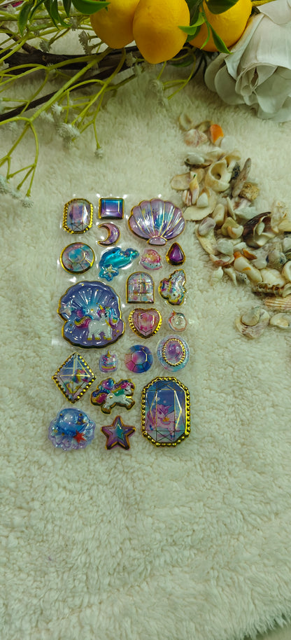 3d unicorn stickers (WX-KA)