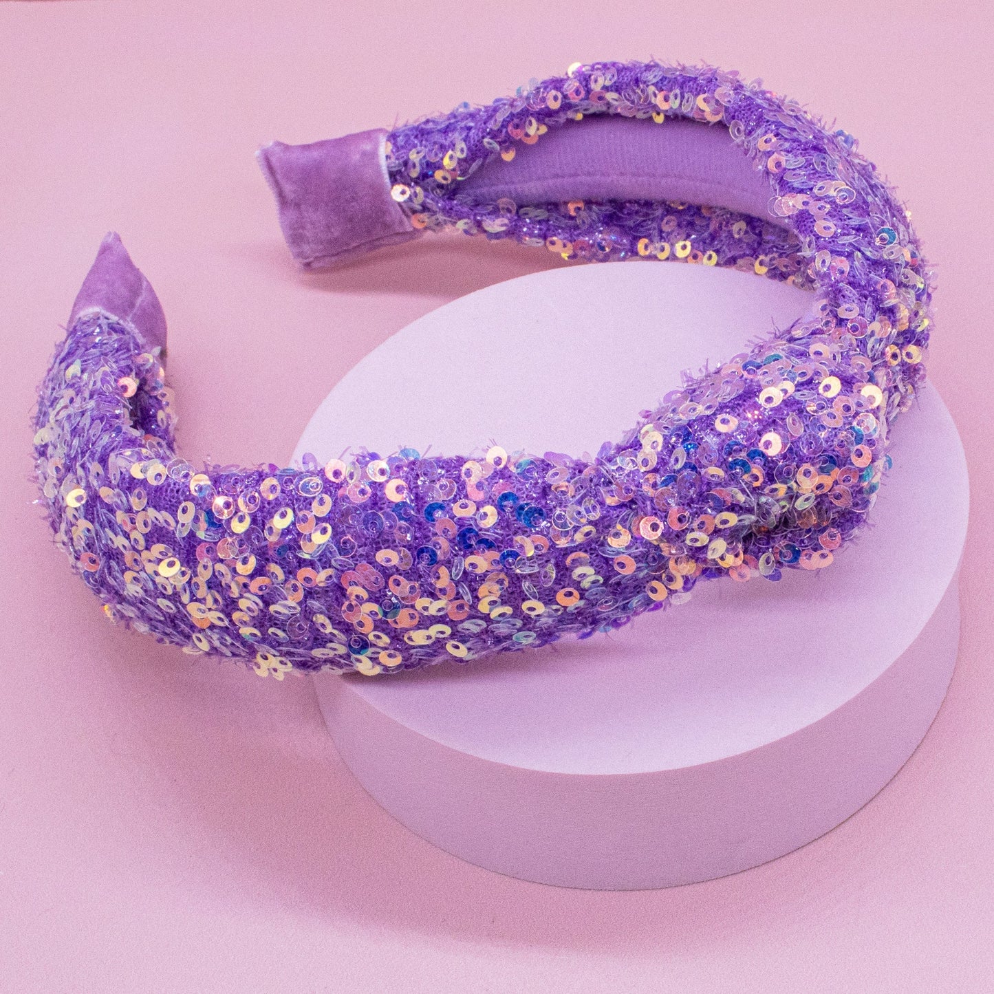 Purple sequins hairband
