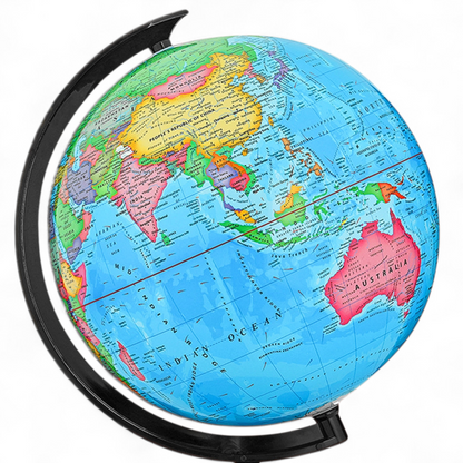 World Globe 20Cm (8") Film Coated, Fine Quality Plastic Base